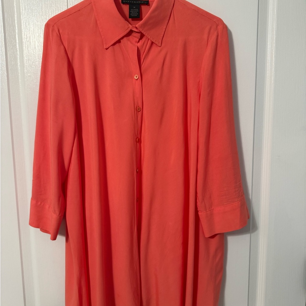 Grace Elements Vibrant Coral Blouse